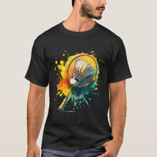 Camiseta Gráfico de Tartaruga de Badminton