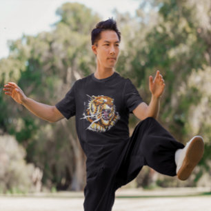 Camiseta Gráfico de Tigre Interno