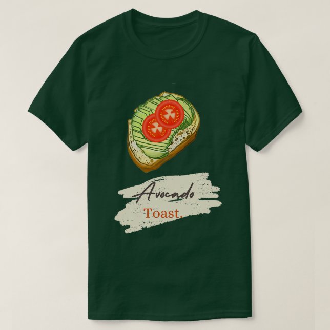 Camiseta Gráfico de torrada Avocado (Frente do Design)