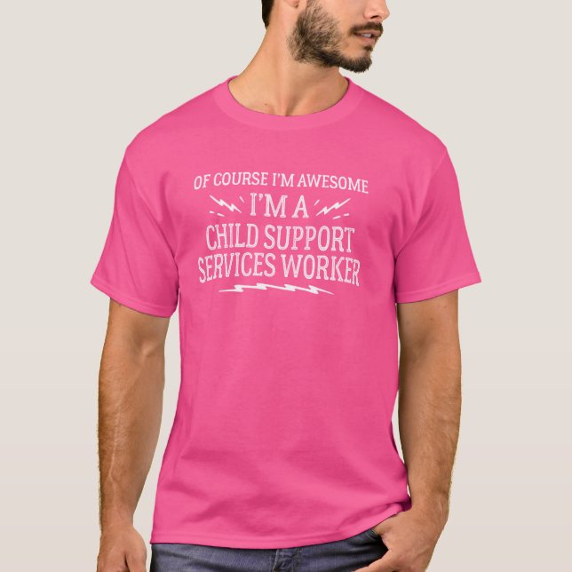 Camiseta Gráfico de Trabalho de Serviços de Suporte a Crian (Frente)