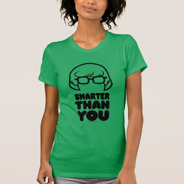 Camiseta Gráfico de Velma "Mais Inteligente Que Você" (Frente)
