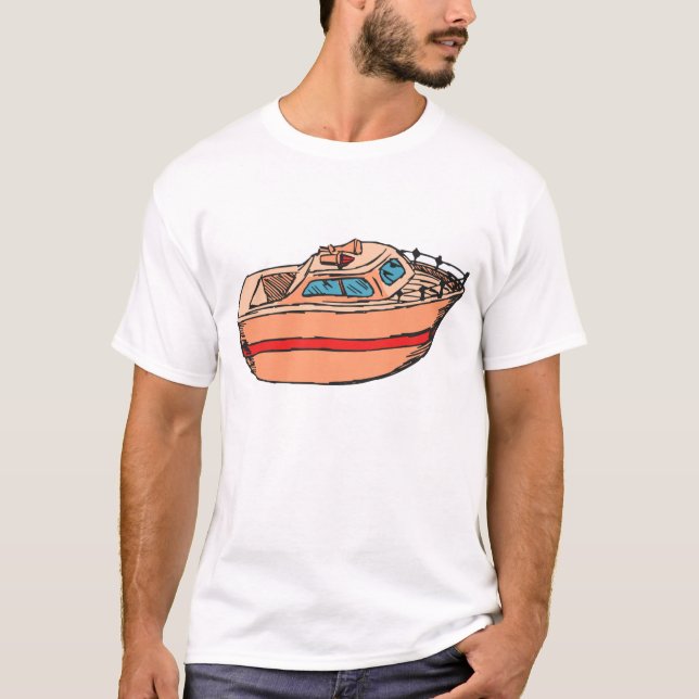 Camiseta Gráfico de velocistas Design de barco náutico (Frente)