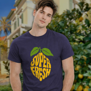 Camiseta gráfico de verão divertido limão super fresco