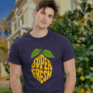 Camiseta gráfico de verão divertido limão super fresco