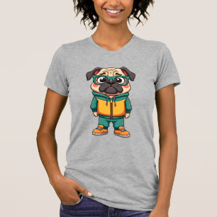 Camiseta Gráfico de Vestuário de Rua de Desenho Animado de