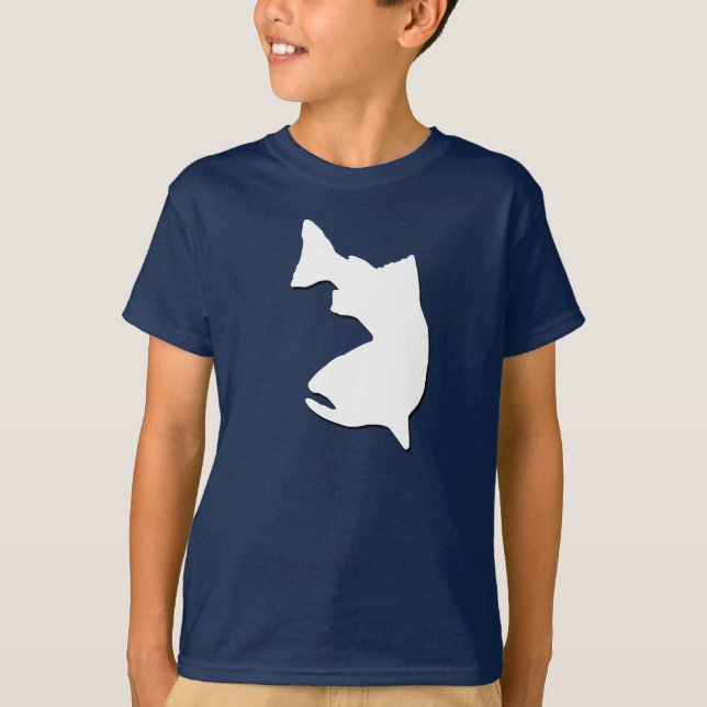 CAMISETA GRÁFICO DE VETOR DA PESCA DA TRUTA (Frente)