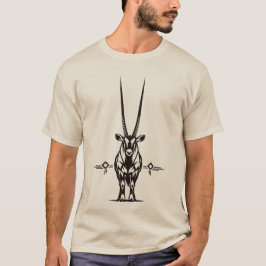 Camiseta Gráfico de Vida Selvagem Africana de Órix Antílope