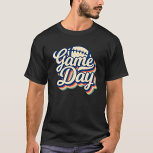 Camiseta Gráfico de Vintagem de Futebol Americano no Dia do