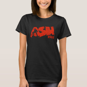 Camiseta Gráfico de Vintagem do Geek de Ash Death 1981