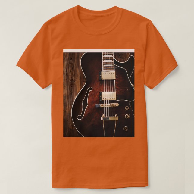 Camiseta Gráfico de Violão Elétrico (Frente do Design)