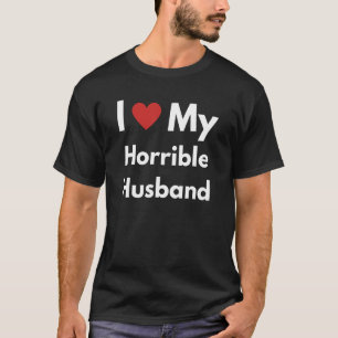 Camiseta Gráfico Divertido - Eu Amo Meu Horrível Marido