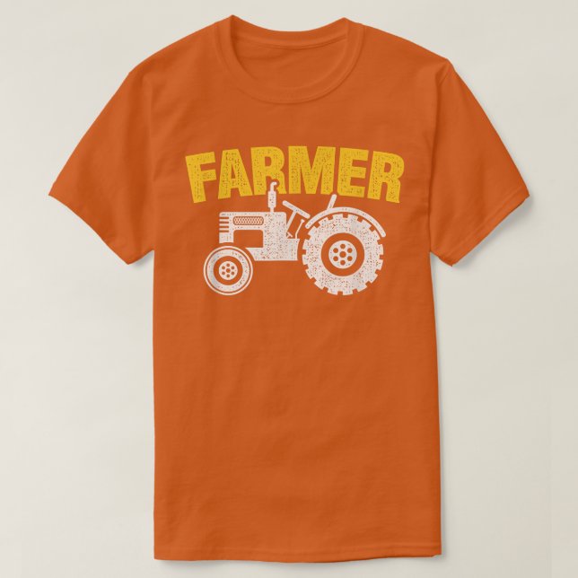 Camiseta Gráfico do Agricultor do trator de Fazenda (Frente do Design)