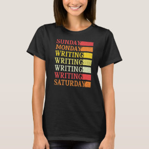 Camiseta Gráfico do Autor do Livro de Escrevendo na Segunda