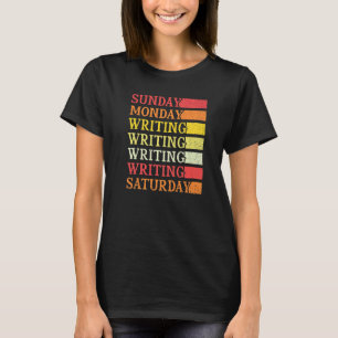 Camiseta Gráfico do Autor do Livro de Escrevendo na Segunda
