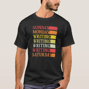 Camiseta Gráfico do Autor do Livro de Escrevendo na Segunda