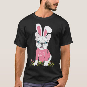 Camiseta Gráfico do Bulldog francês para a Páscoa coelho