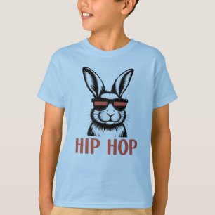 Camiseta Gráfico do Coelho de Páscoa Hip Hop