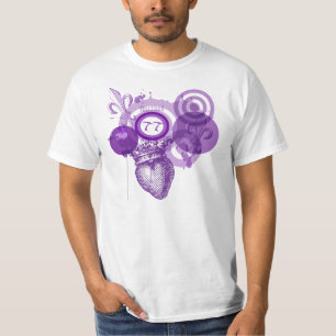 Camiseta Gráfico do coração de Fleur