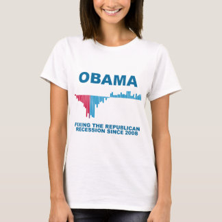 Camiseta Gráfico do crescimento do emprego de Obama