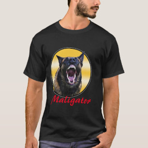 Camiseta Gráfico do descascamento "Maligator" Malinois