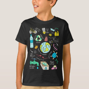 Camiseta gráfico do dia da terra salve o planeta