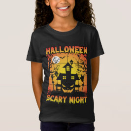 Camiseta Gráfico do Dia das Bruxas Assombrado de Spooky