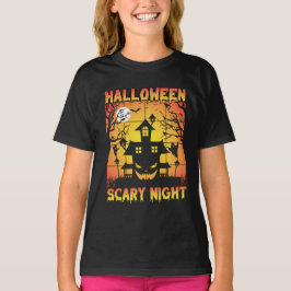 Camiseta Gráfico do Dia das Bruxas Assombrado de Spooky