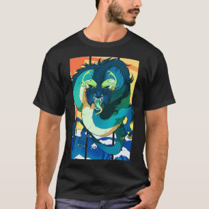 Camiseta Gráfico do Dragão Oriental