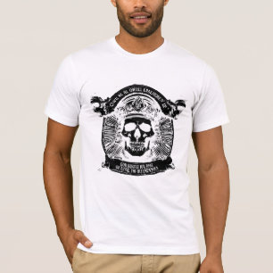 Camiseta Gráfico do esqueleto do platter de tinta