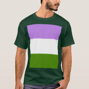 Camiseta Gráfico do Esquema de Cores do Orgulho do Genderqu