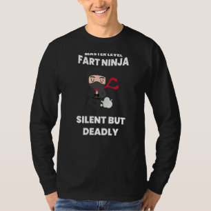 Camiseta Gráfico do Guerreiro Ninja Karate, Silencioso Mas 