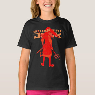 Camiseta Gráfico do Guerreiro Vermelho Samurai Jack