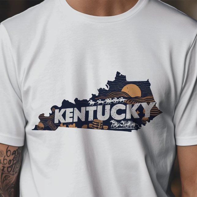 Camiseta Gráfico do Kentucky Retro-Viagem Icônico (Criador carregado)