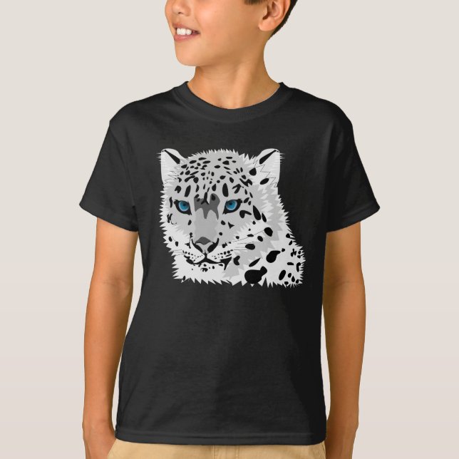 Camiseta Gráfico do leopardo de neve (Frente)