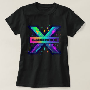 Camiseta Gráfico do logotipo Fantasy Flat Design DX para St
