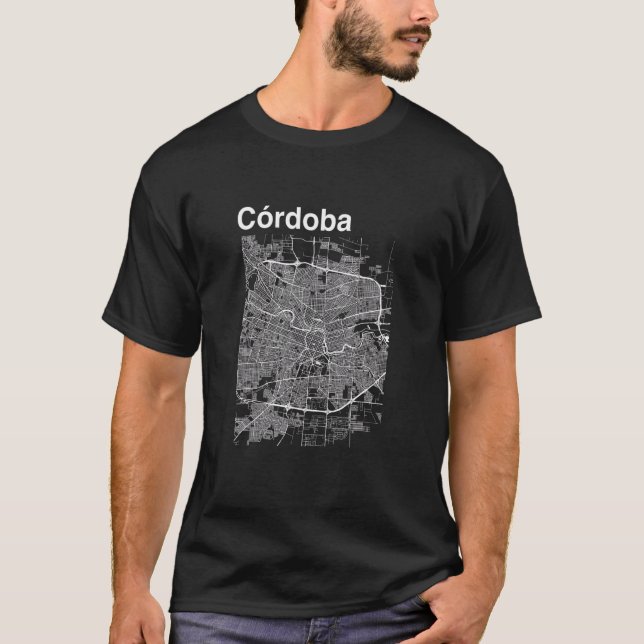 Camiseta Gráfico do Mapa da Cidade Clássica da Espanha de C (Frente)