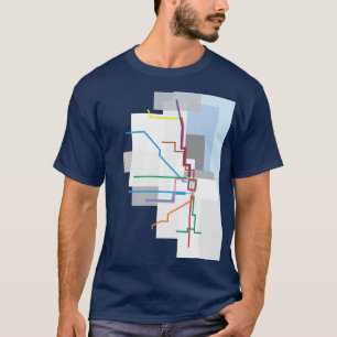Camiseta Gráfico do mapa de trânsito de Chicago