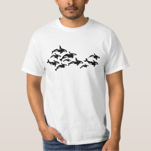 Camiseta Gráfico do Pod de Baleia Assassino