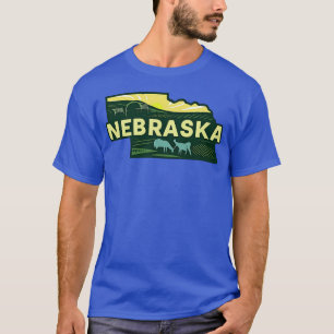 Camiseta Gráfico do pôr do sol da paisagem de Nebraska