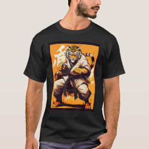 Camiseta Gráfico do Rei do Karatê com um Guerreiro de Karat