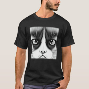 Camiseta gráfico do rosto de gato  animal de estimação  imp