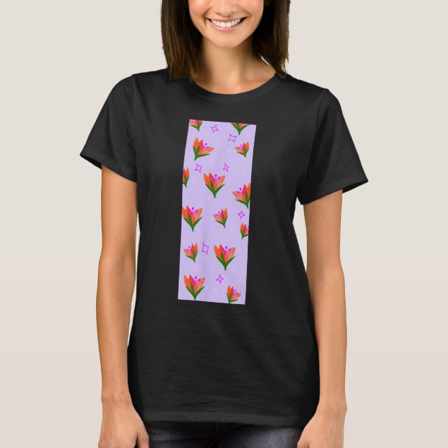 Camiseta Gráfico do Tapete de Yoga Flores da Lua Floresta S (Frente)