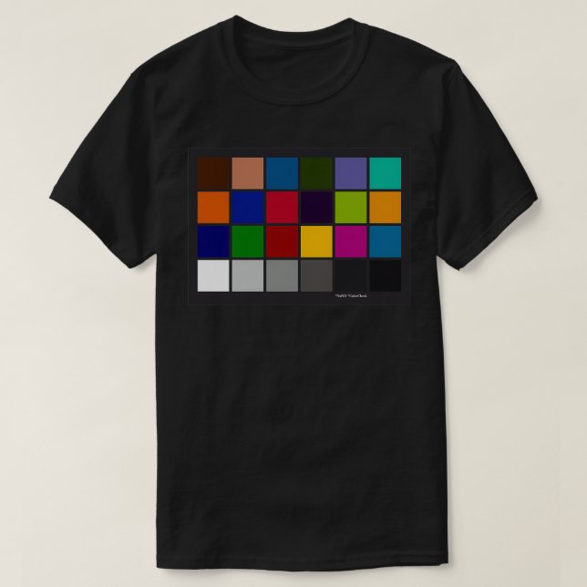 Camiseta Gráfico do Verificador de Cores  (Frente do Design)