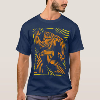 Camiseta Gráfico do Woodcut de Bigfoot - T adulto