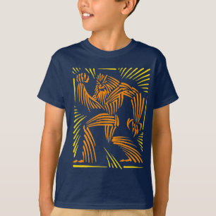 Camiseta Gráfico do Woodcut de Bigfoot - T do miúdo