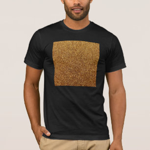 Camiseta Gráfico Dourado do brilho do falso