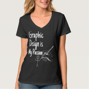 Camiseta Gráfico é minha paixão Stick Man Designer 1