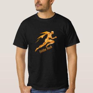 Camiseta Gráfico e Texto Dourado