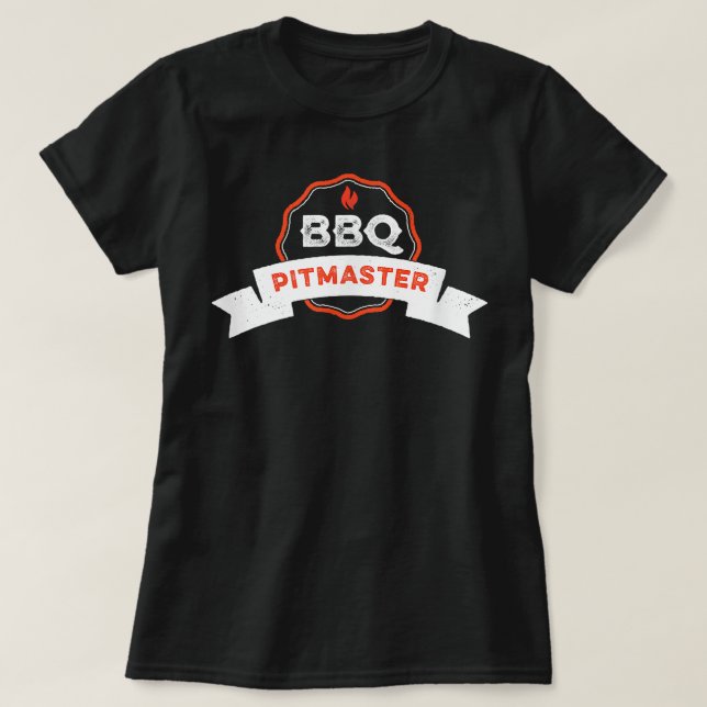 Camiseta Gráfico em relevo do Pitmaster do churrasco (Frente do Design)