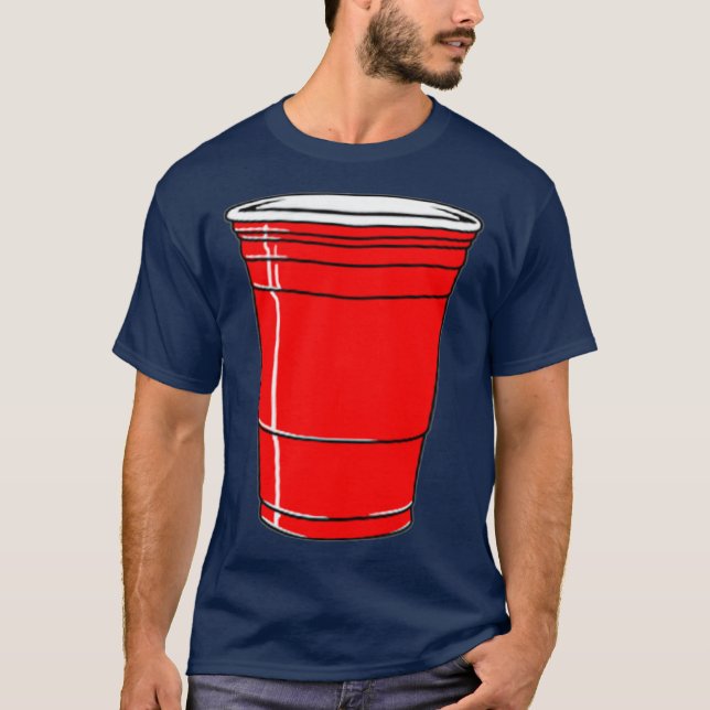 Camiseta Gráfico Engraçado da Taça Red Solo Drink (Frente)